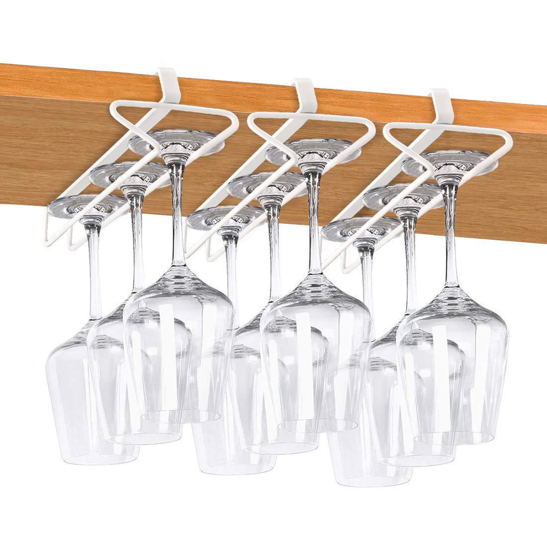 Buy INDIAN DECOR . 28720 Metal Stemware Holder Under Shelf Wine