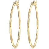 Verniflloga 14K Gold Hoop Earring for Women Gold