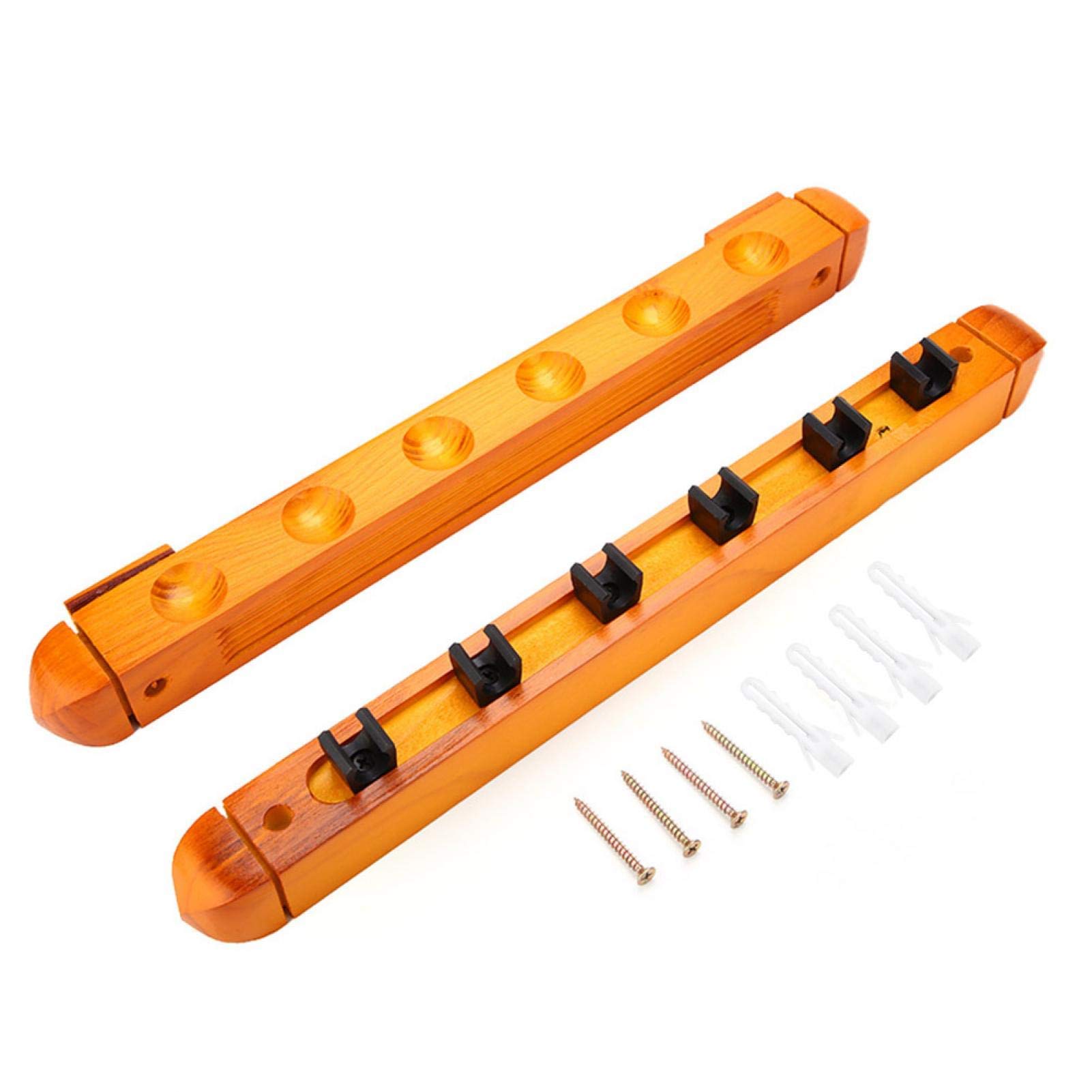 Vbest life Wall-Mounted Wooden Billiard Cue Stick Wall-Mounted Rack Stick Bracket Organizer Transportation Tool Accessories