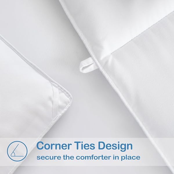 EASELAND OVERSIZED KING DOWN ALTERNATIVE COMFORTER – QUILTED DUVET INSERT FOR ALL SEASONS, SOFT LIGHTWEIGHT WITH CORNER TABS, SUMMER WINTER WARM BEDDING, WHITE 98X116 INCHES