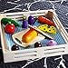 Wooden Cutting Board Toys, Kitchen Toys Cutting Vegetables Set with Knife and Cutting Board (21 pcs)