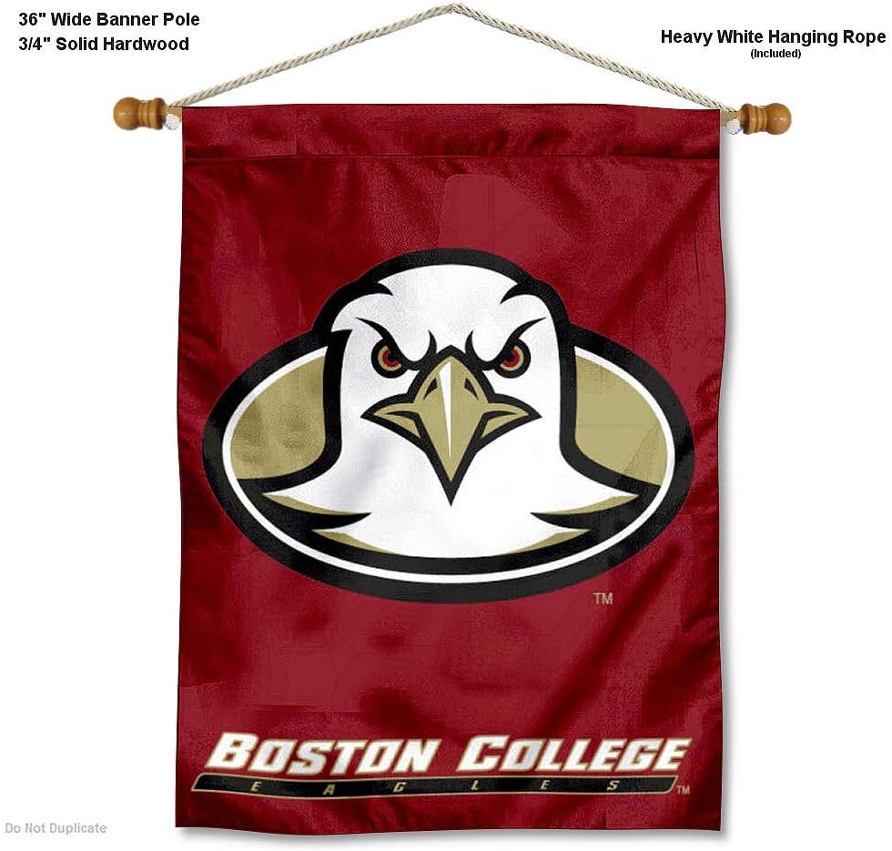 Amazon Com Boston College Eagles Banner With Hanging Pole
