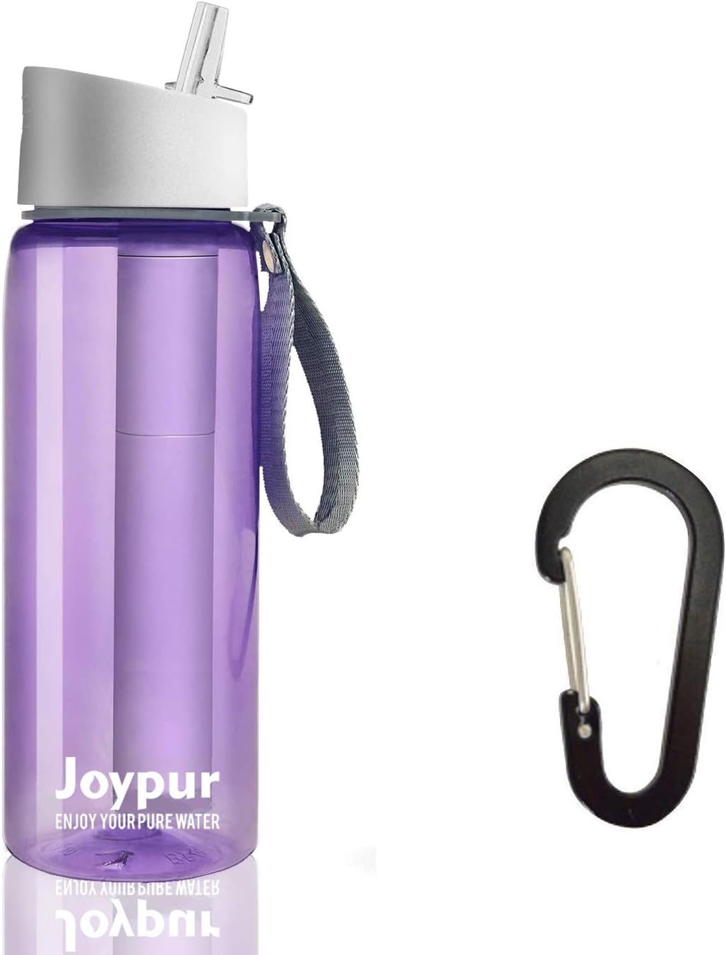 Joypur Outdoor Filtered Water Bottle - BPA Free, with Filter Integrated 3 Stage Portable Water Bottle for Camping Travel Hiking Backpacking : Sports & Outdoors