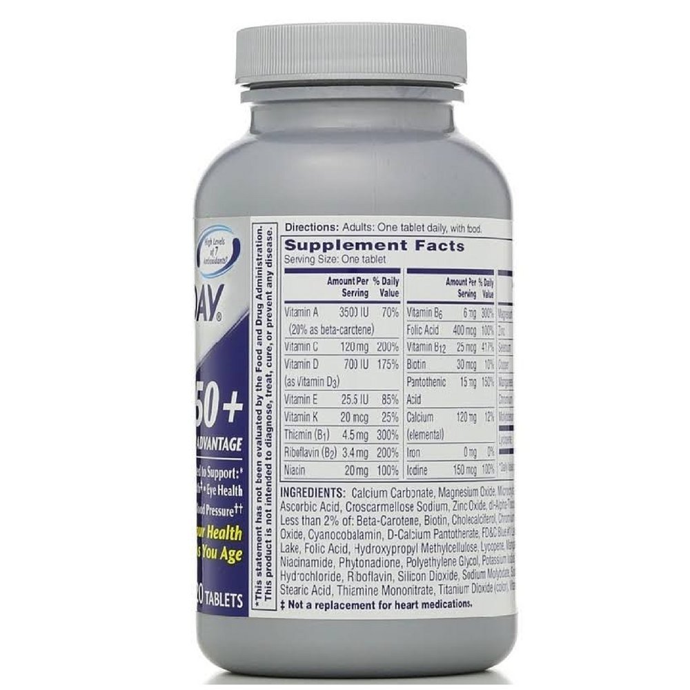 One A Day Men s 50 Plus Advantage Multi Vitamins 120 Count Buy one-a-day-men-s-50-plus-advantage-multi-vitamins-120-count-buy