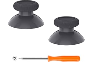 eXtremeRate Replacement Thumbsticks for Xbox Core Wireless Controller, Joysticks Repair Kit for Xbox Series X/S Controller, Custom Analog Stick Buttons for Xbox One S/X/Elite - Classic Gray