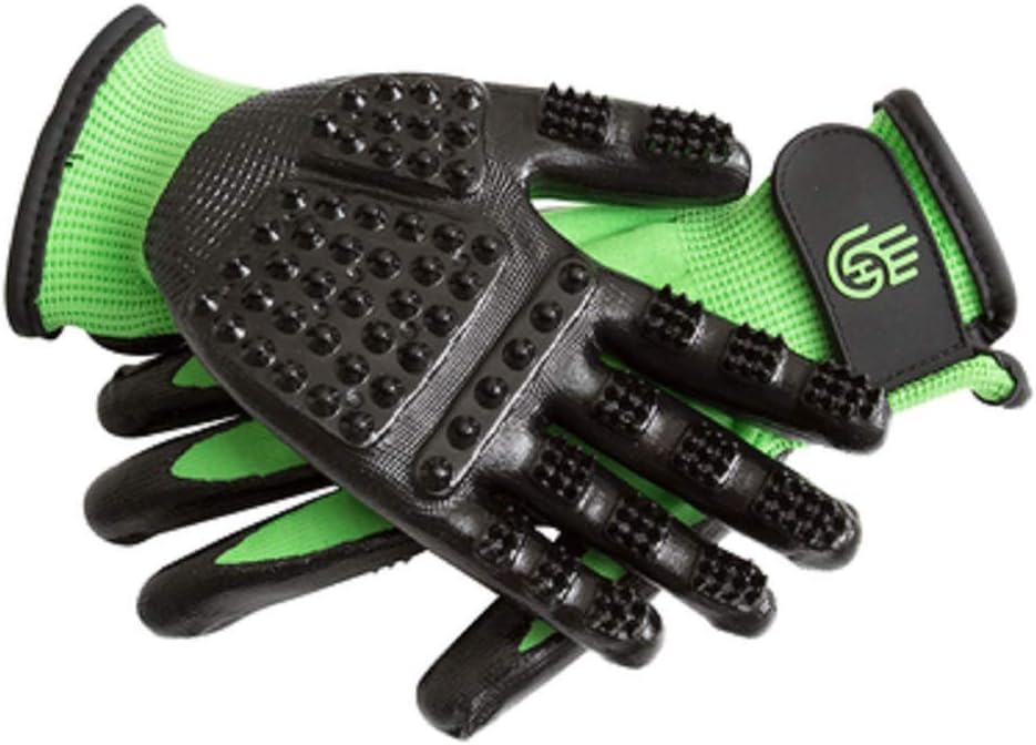 Hands On Adult Large Lime Green Fur Coat Dog Horse Grooming Bathing Brush Glove
