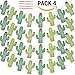32 Pcs/31.2' (4 Pack) Fiesta Bachelorette Graduation Party Cactus Banner Garland Backgound String Cactus Glitter Green for Kids Birthday Summer Tropical Wedding Taco Cinco De Mayo Party Decor Favor