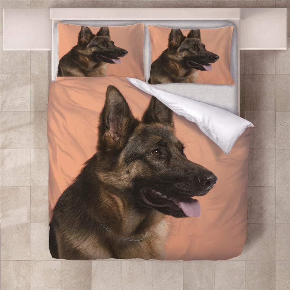 JKCloth Duvet Cover with 2 Pillowcases 3D Printed German Shepherd