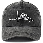 Photographer Gifts for Women Men, Camera Hat, Photography Baseball Cap, Mothers Fathers Day Christmas Birthday Gifts for Dad Mom Papa Mama Wife Aunt Black