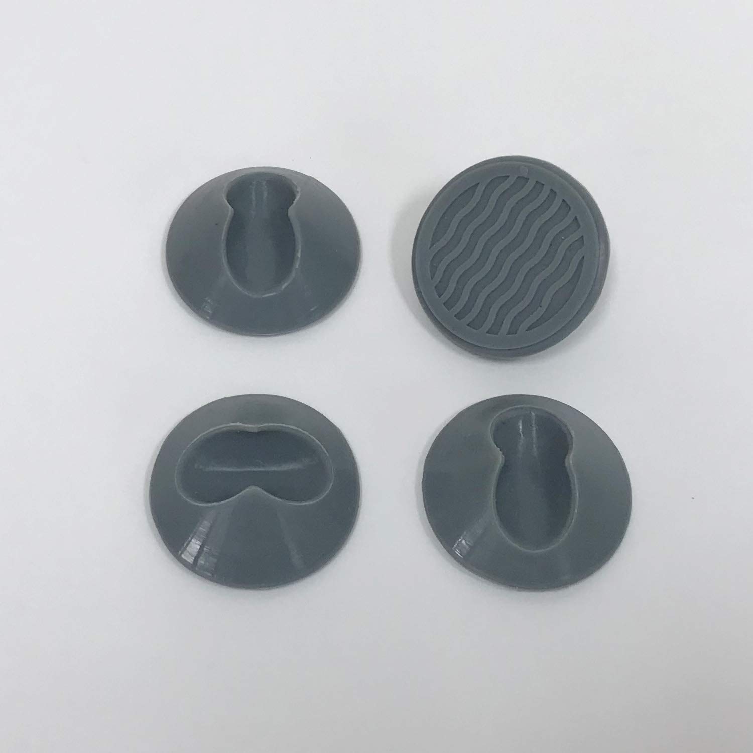 Hairpin Legs Feet Protectors - Hard Floor Friendly Non-slip Rubber Glides - Universal for 10mm and 12mm Steel Rod (4, Grey)