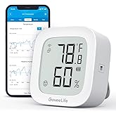 GoveeLife WiFi Thermometer Hygrometer H5103, Indoor Bluetooth Temperature Humidity Sensor with Electronic Ink Display, App No