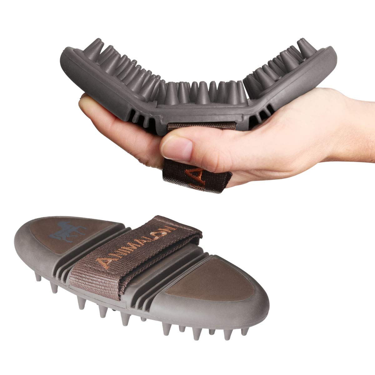 Animalon CareFlex Massage Curry Comb | Flexible & Ergonomic rubber horse comb for every grooming box | Horse grooming kit | Horse Cleaning Accessories | Horse Riding Equipment | Horse Care and Comfort