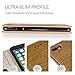 iPhone 7 Case, Vimboss iPhone 7 Leather Wallet Case Magnetic Closure Protective Stand Flip Cover Case [Temper Glass included] for iphone 7 (Brown)