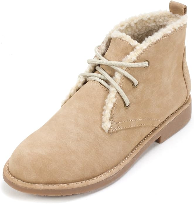 women's fleece lined chukka boots
