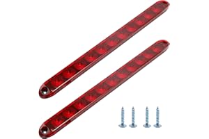 EATAKWARD 2 Pack 11 LED Red Trailer Brake Tail Light, 16” LED Bar Stop Turn Signal Tail Lights Waterproof Brake Strip Red Lig