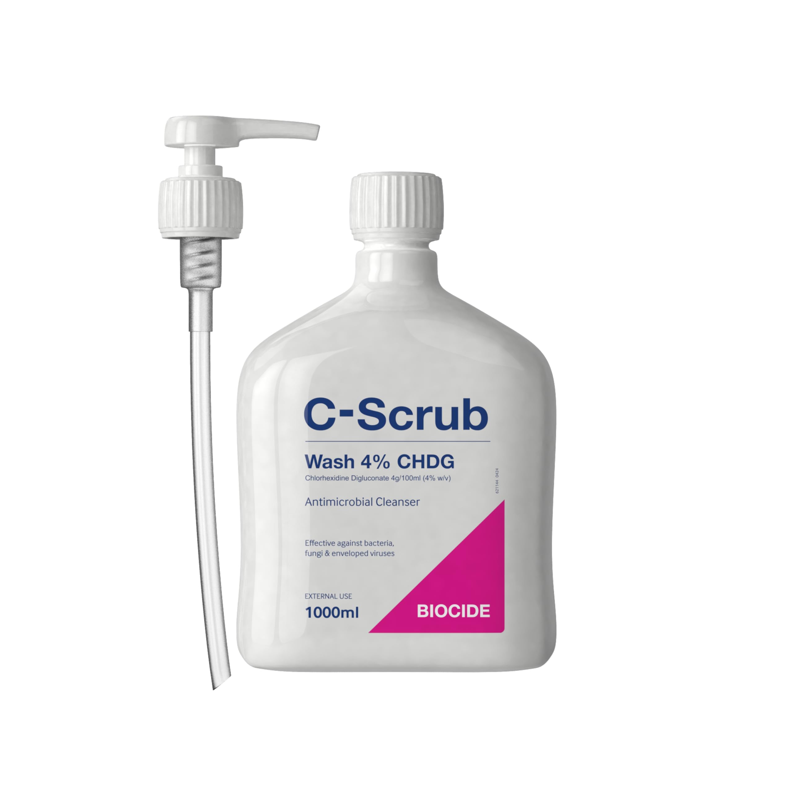 C-Scrub Wash Chlorhexidine 4% w/v | 1000 ml | Anti-Microbial Hand, Skin Cleanser | Pump Dispenser | Antibacterial Wash — image 1