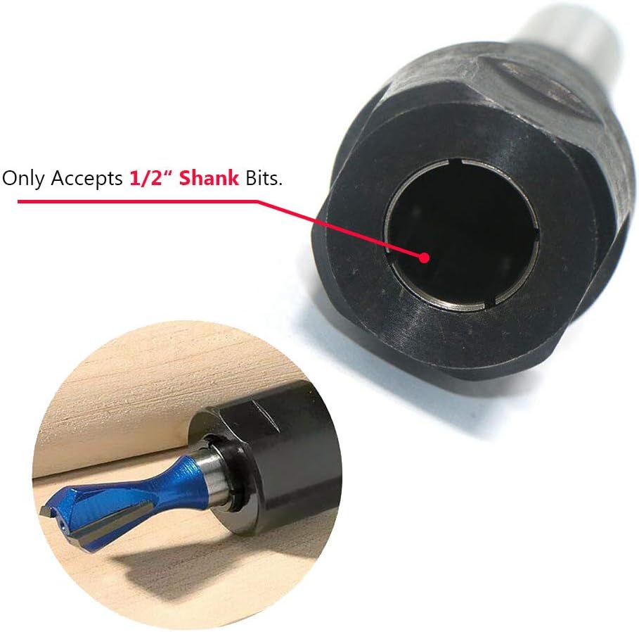Gasea 1/2 Inch Shank Bits Router Collet Extension Chuck Rod Engraving Machine Extension Rod - Image 5