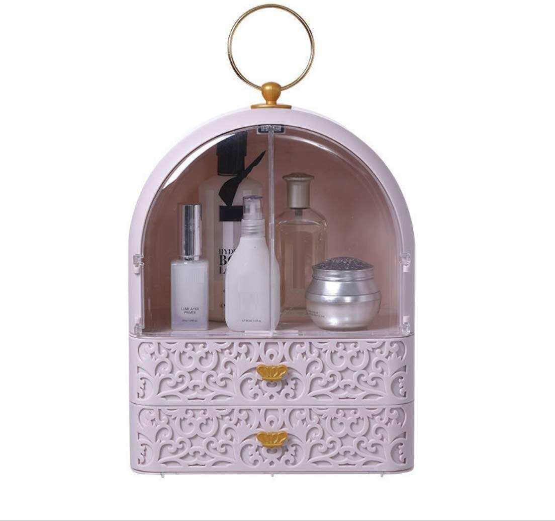 WXF Cosmetic Storage Box, Plastic Office Storage Box Creative with Drawer Jewellery Storage Box