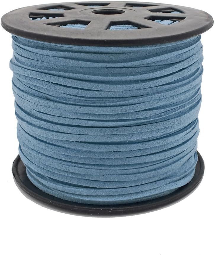 3mm Flat Faux Suede Cord - Blue - 5m