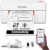 AIRUNTEK Wireless Bluetooth Thermal Label Printer A81pro, 4x6 Shipping Label Maker, 203dpi, Highspeed 150mm/s, Works with Phone App, Windows & Mac, Ink-Free Printing for Home Office & Small Business