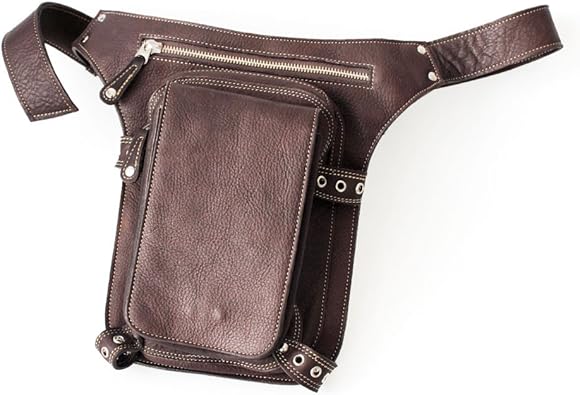 Amazon ウエストバッグ レザー メンズ 本革 レッグベルト ライダースバッグ 牛革 長財布入れ フリップポケット ヒップバッグ Days Art デイズアート ウエストバッグ