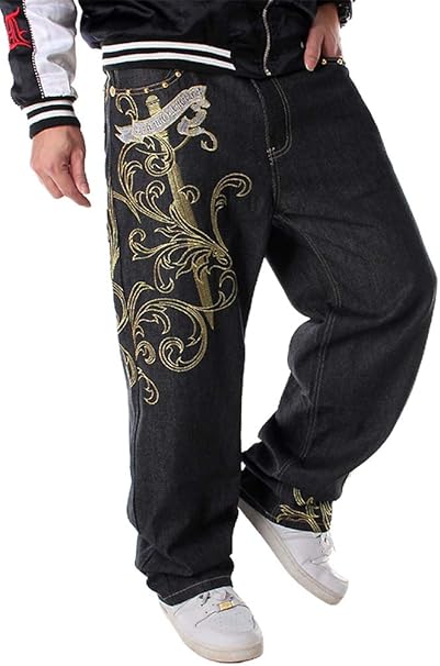 tall embroidered jeans