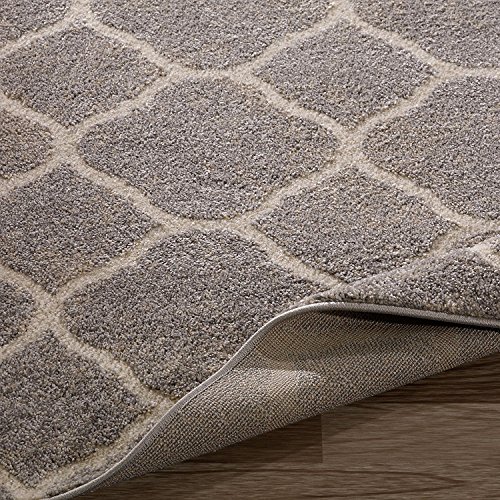 Urban Collection Contemporary Modern Sculpted Effect Area Rug Light