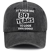 Tbstlumd It Took Me 21 30 40 50 60 70 80 90 Years to Look This Good Hat for Women Men, Adjustable Embroidered Baseball Cap