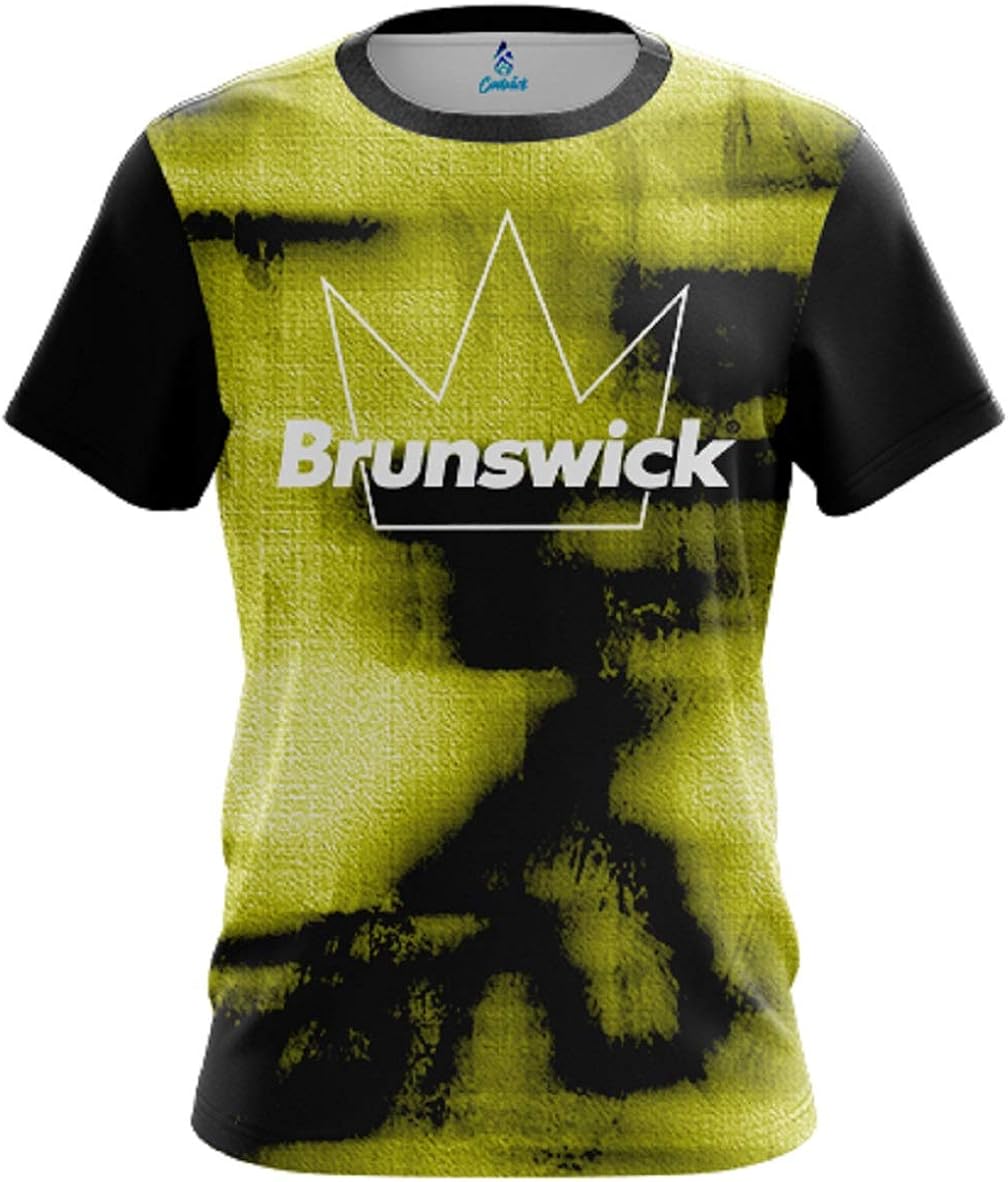 CoolWick Mens Brunswick Canvas Yellow Bowling Jersey Clothing