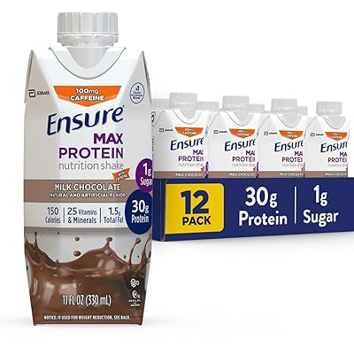 Buy Ensure Max Protein Nutrition Shake With 30g Of Protein 1g Of Sugar High Protein Shake Milk With 11 Fl Oz Chocolate W Caffeine 12 Count Online In Switzerland B08whyhpl5