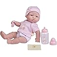JC Toys - La Newborn Nursery | 7 Piece Baby Doll Gift Set | 12" Life-Like Baby Doll with Accessories | Pink | Ages 2+ (18344)