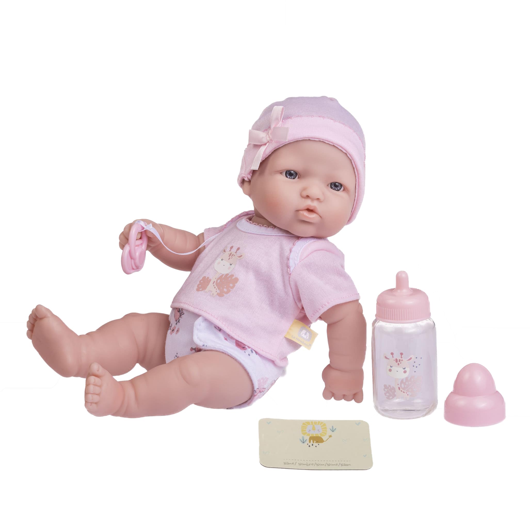 JC TOYS - La Newborn Newborn Baby Doll 30 cm, Soft Vinyl, Includes 6 Accessories, Pink, Ideal for Playing, Designed in Spain by Berenguer, +2 years