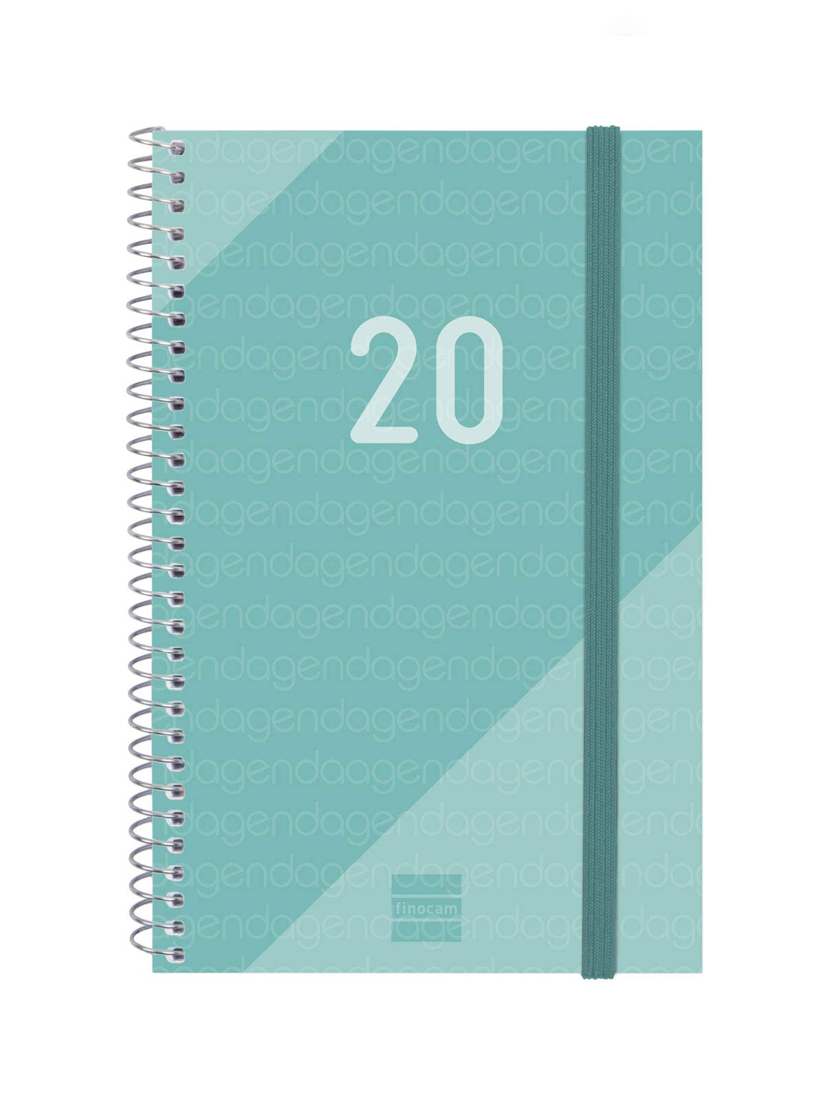 Finocam – Agenda 2020 Week View Landscape Spiral Year Turquoise Catalan