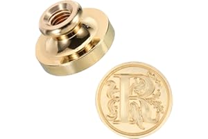 PATIKIL Alphabet R Wax Seal Stamp, Initial Letter Sealing Wax Stamp Classic Retro Brass Head for Envelope Invitation Cards