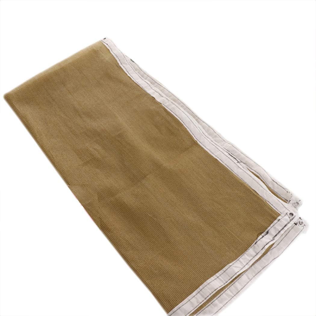 DPPAN 90% Garden Shade Net Mesh Net Fabric Sun Shade Cloth, Plants Pergola Cover Greenhouse Sunblock Block with Grommets,Beige_2x4m/6x12ft