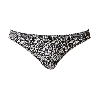 samLIKE Leopard Herren Strings für Sport und Freizeit Atmungsaktiv Bunte Slips Reizvolles Unterhosen für Männer Unterwäsche i