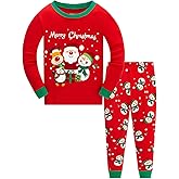 Popshion Toddler Boys Christmas Pajamas Cotton Long Sleeve Christmas PJs Holiday Xmas Jammies