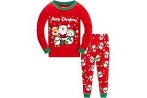 Popshion Toddler Boys Christmas Pajamas Cotton Long Sleeve Christmas PJs Holiday Xmas Jammies