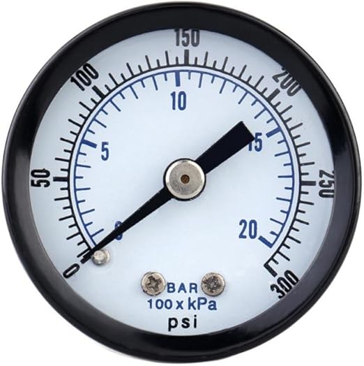 0300psi 020bar Mini Dial Air Compressor Meter Hydraulic Pressure