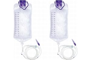 2 Pcs，Water Drip Bags,1200ml Nutrition Bag Fluid Dripper Supply with Large Bore & Tube for Plants，Gravity Bags for Drippers