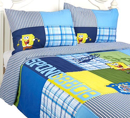 Nickelodeon spongebob quilt set, full/queen 3 pieces
