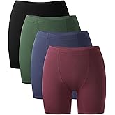 BAMBOO COOL Womens Boxer Briefs Underwear Boy Shorts Soft Stretch Panties for Women, 4 Packs