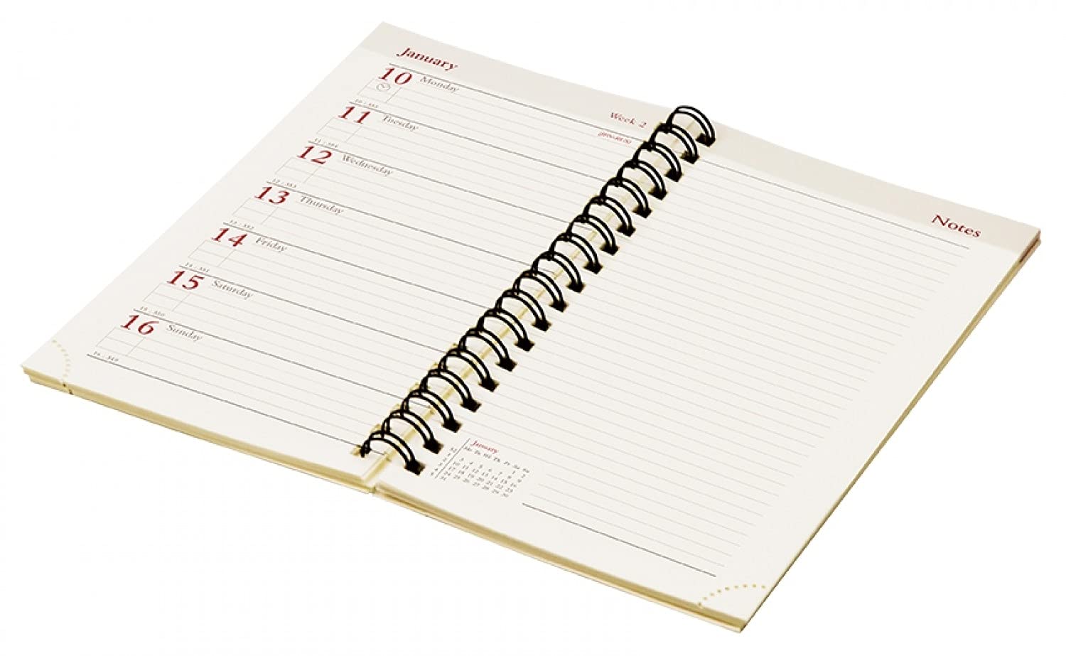 2026 Diplomat Pocket Diary Refill/Insert - Week with Notes - Portrait - INQ