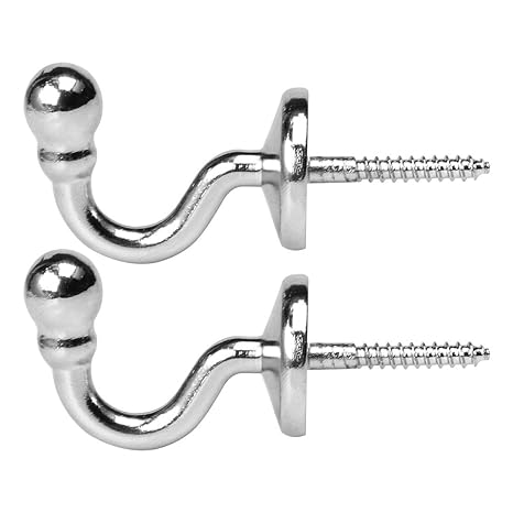 Buy Uxcell 2pcs Curtain Tieback Hooks Stainless Steel Tassel