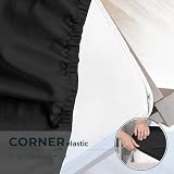 Aspire Homeware Single Fitted Sheet 25 cm Deep Black Hotel Quality view 7