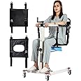 Patient Lift Transfer Chair, Patient Lift for Home, Wheelchair Lift for Car, with Hard Seat Cushion, Bedside Commode Bathroom Wheelchair for Elderly, Transport Chairs for Seniors (with Bedpan)