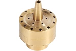 DUOKON 1/4" / 1/2" / 3/4" Brass Column Garden Pond Fountain Water Nozzle Sprinkler Spray Gold(3/4")