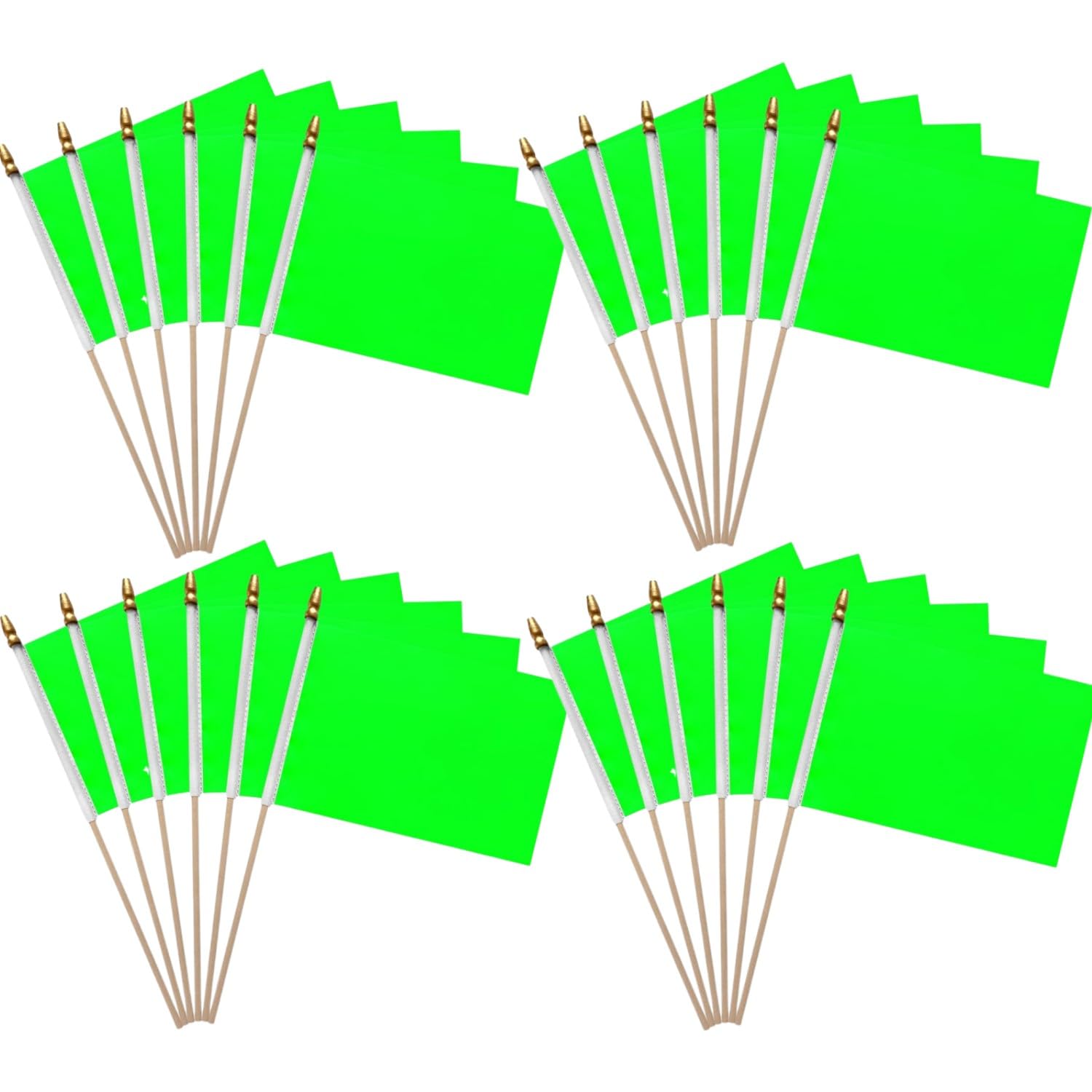 BigTree Green 20 Pack Small Flags - 14*21cm/5.5*8.2in - DIY Graffiti Banner - Perfect for Party, Sports, Festivals & More — image 1