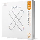 D'Addario XS Nickel Coated Electric Guitar Strings 10-46, 2 Sets | XS Nickel strings deliver long-lasting tone, tuning stability, enhanced durability and a smooth playing feel.