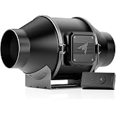 AC Infinity CLOUDLINE S4, Quiet 4&rdquo; Inline Duct Fan with Speed Controller | Digital 10-Speed Control, EC-Motor, ETL-Certified, IP-44 Rated, Ventilation Exhaust Fan for Heating Cooling Grow Tents
